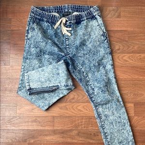 Men’s PACSUN acid wash denim joggers